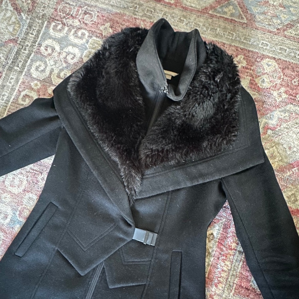 Soia and Kyo Black Wool Coat Size Small